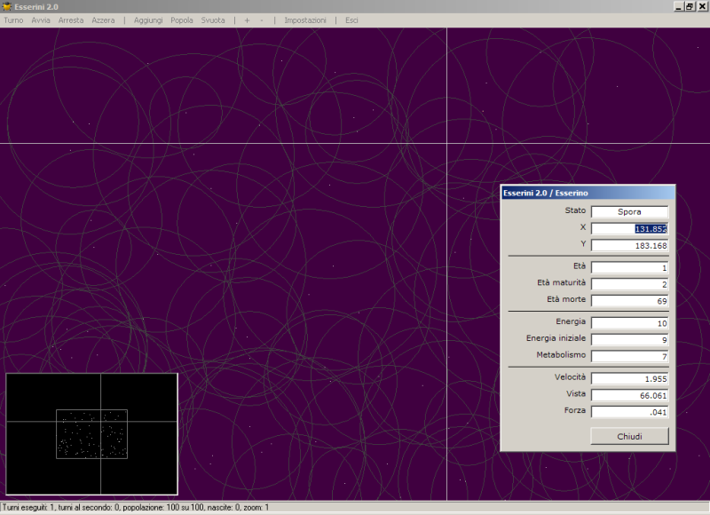 Una schermata del vecchio programma sviluppato in Visual Basic 6.