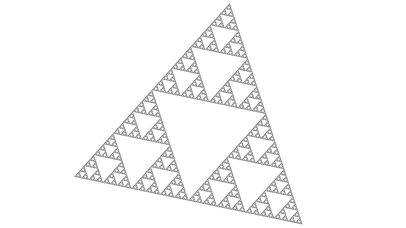 Il triangolo di Sierpinski.