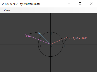 La regola dei triangoli simili nella moltiplicazione di numeri complessi.